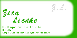 zita liedke business card